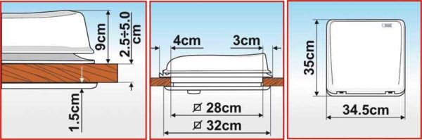 Fiamma Vent 28 X 28 kattoluukku,kirkas-744