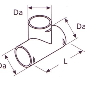 T-osa putkiliitäntään 60mm-0